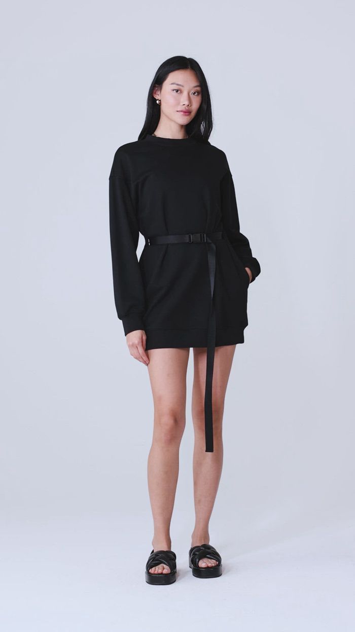 Vestido Alo Yoga Cityscape Sweatshirt Mujer Negros | 074865SLE